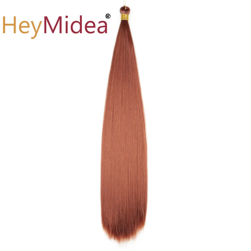 22-28Inch Straight Pony Hair Bundles Crochet Braids Hair Silky Colorful Synthetic Braiding Hair Ombre Synthetic Hair For Women
