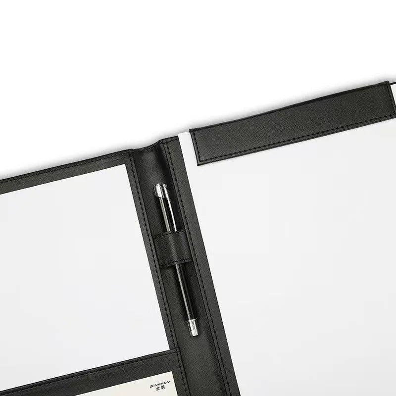A4 PU Leather Planner Notebook Ring Binder File Folder Portfolio Office School Folder for Documents A4 Paper Writing Board