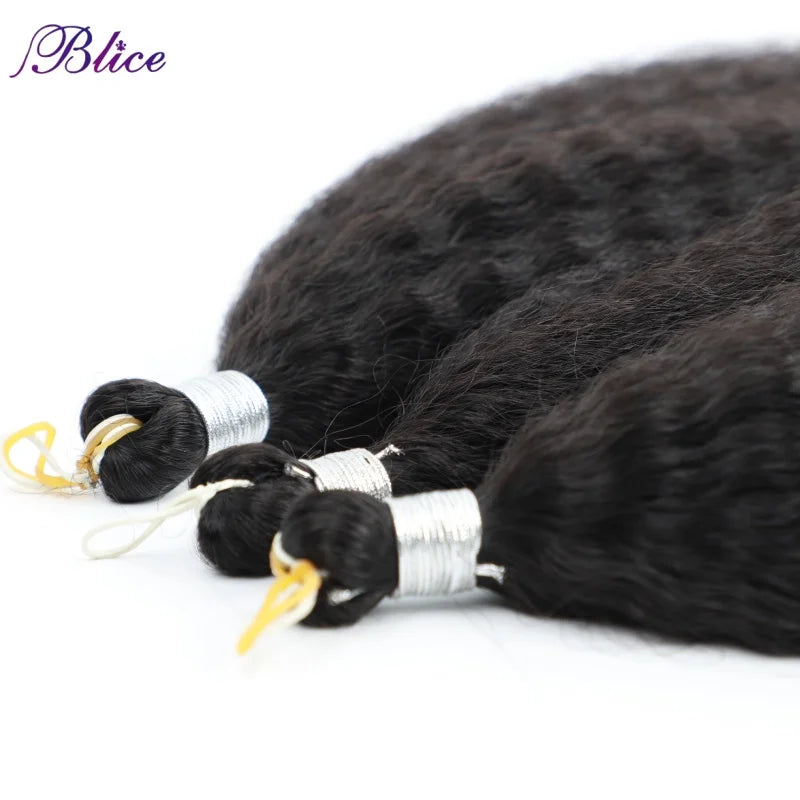 Synthetic Crochet Braiding Hair Bundles Sew In Afro Kinky Curly  Hair Extensions Strand Hook Braid Fake Hair 3pcs Deal