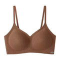 Women's Seamless Push-Up Bra Soft Support Brushed Anti-Sagging Palm Cup Comfortable Underwear for Small Breasts