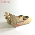 Retro White Wings Ballet Flats Solid Round Toe Sewing Shallow Low Heel Casual Roman Shoes 2025 Summer New Fashion Women Shoes