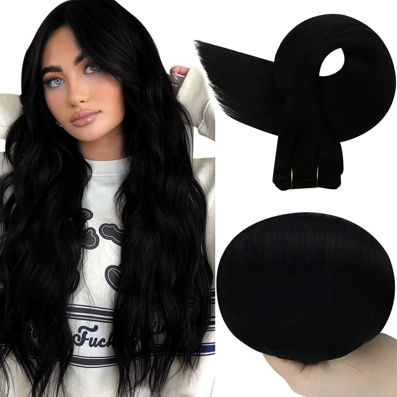 Full Shine Human Hair Weft Extensions Hair Bundles 100g Ombre Blonde Color Sew in Silky Straight Remy Skin Double Weft For Salon