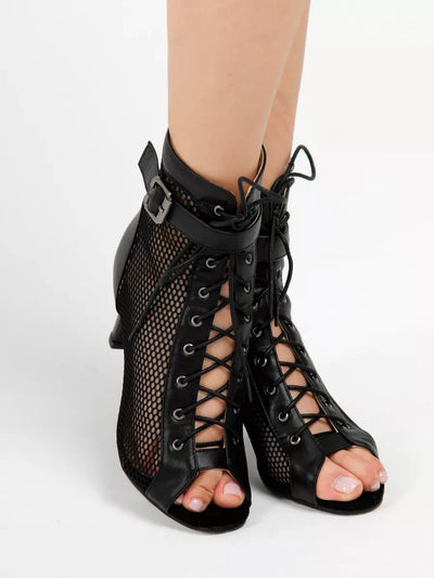 Summer Dance Heels Breathable Mesh 9.5cm 7cm Stable | SAMAG