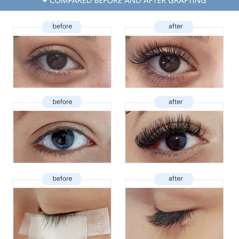 NAGARAKU 6 Cases False Eyelash Extension Supplies Synthetic Mink Individual Length 7-15 Mix 16-20 Mix 16 Lines High Quality Soft