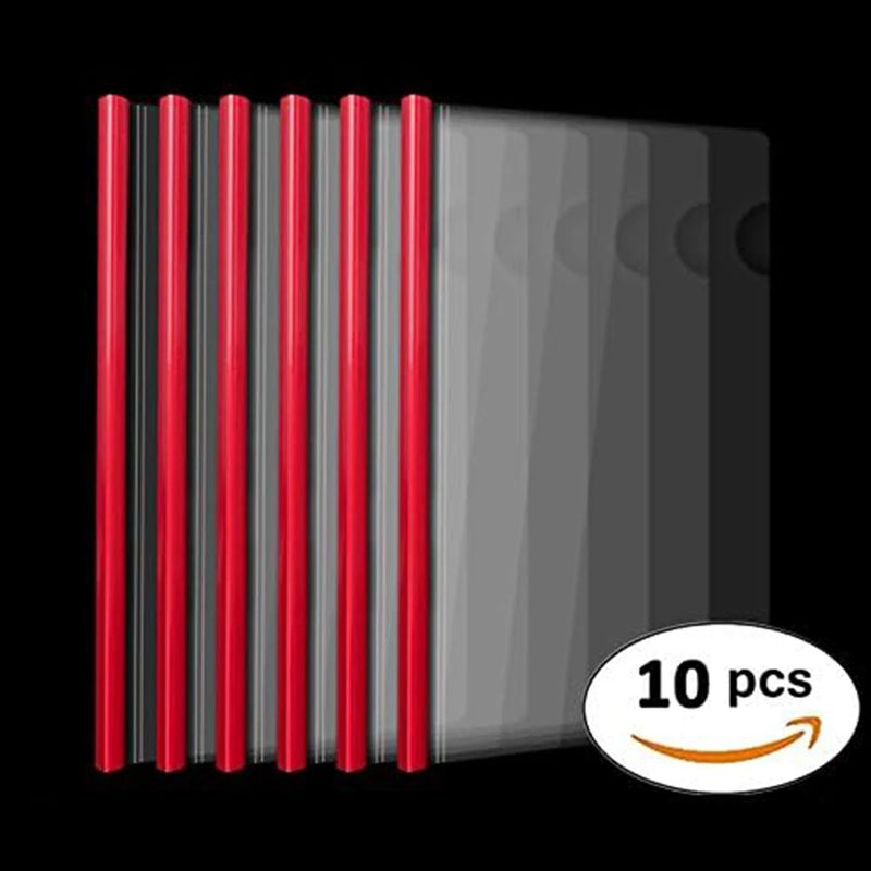 10 Pcs Plastic File Folder with Sliding Bar(10mm) Report Covers, Transparent Resume Presentation File Folders Organizer Binder