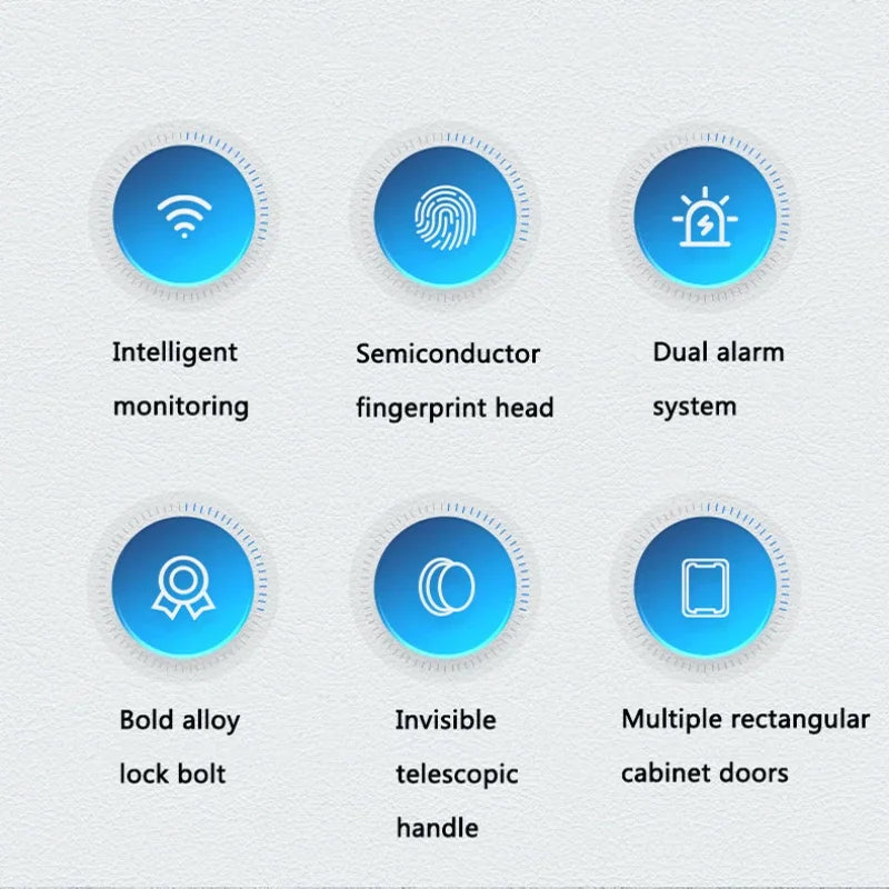 Electronic Safe Deposit Box Digital Password & Fingerprint Unlock For Store Money Jewelry Documents - View 5 | SAMAG