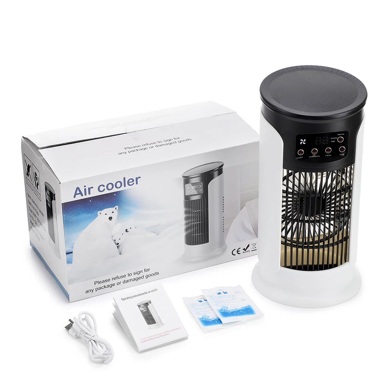 USB Mini Portable Air Conditioner Cooler Fan Water Cooling Air Conditioning for Home Office - Compact Air Cooler