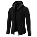 Winter men's sweater knit sweater jacket, men's cardigan hooded Slim padded sweater