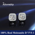 D VVS1 Moissanite Stud Earrings For Women Pass Diamond Tester Pen S925 Platinum Plating Moissanita With 2 Certificates