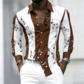 Men's collared shirt with creative musical note print | SAMAG