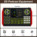 Tenlamp G9 Professional Podcast Influencer KOL Singing Gaming DJ Mixing Station Controller Equipment Studio Professional Recording Electronic Music Mixer Power Karaoke Machine Available Dynamic Condenser Wireless Microphone P