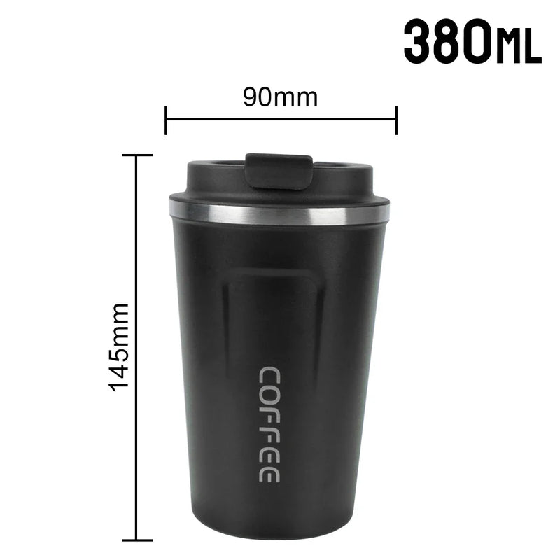 Thermo Cafe Coffee Mug 380/510ML Car Thermos Mug Leak_Proof Travel Thermo Cup for Tea Water Coffee Double Stainless Steel
