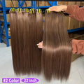 Straight #2 Color Human Hair Bundles Double Weft 100% Vietnamese Virgin Hair Weaving Extensions 100grams 1/2/3/4 Bundle Deal
