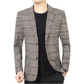 New Fashion Men Plaid Blazers Jackets Man Business Casual Suits Coats High Quality Male Slim Fit Blazers Jackets Coats 4XL