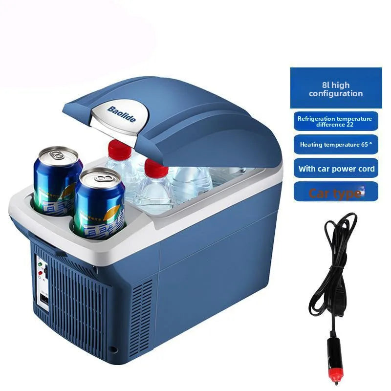6l Portable Car Refrigerator, Small Mini Cooling Unit, Mini Refrigerator, Car Cooler Box, Bicycle Model Hot And Cold Box