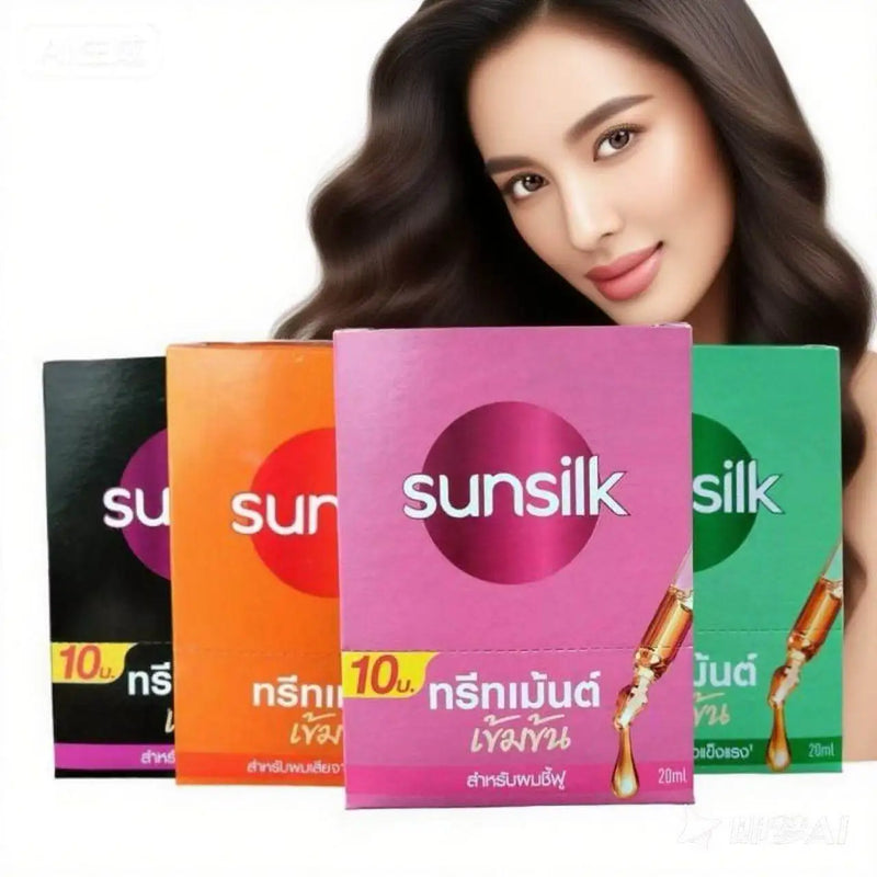 Thai Sunsilk Hair Mask 20ml x 10pcs, Repairs & Smooths Damaged & Frizzy Hair, Nourishing Leave-In Conditioner