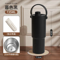 735ML Tumbler with Straw Portable Handle Cold Coffee Thermos  24OZ  316 Stainless Steel Inner nsulated Travel Mug Water Bottle