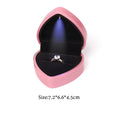 Heart-shaped Illuminated Earrings Jewelry Box Jewelry Box Gift Ring Box Package Decoration Box Necklace Jewelry Storage Box