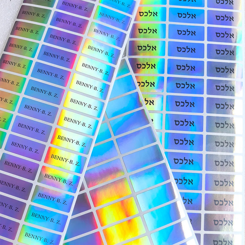Laser Sticker Cartoon Name 30x13mm Waterproof Multicolour - View 2 | SAMAG