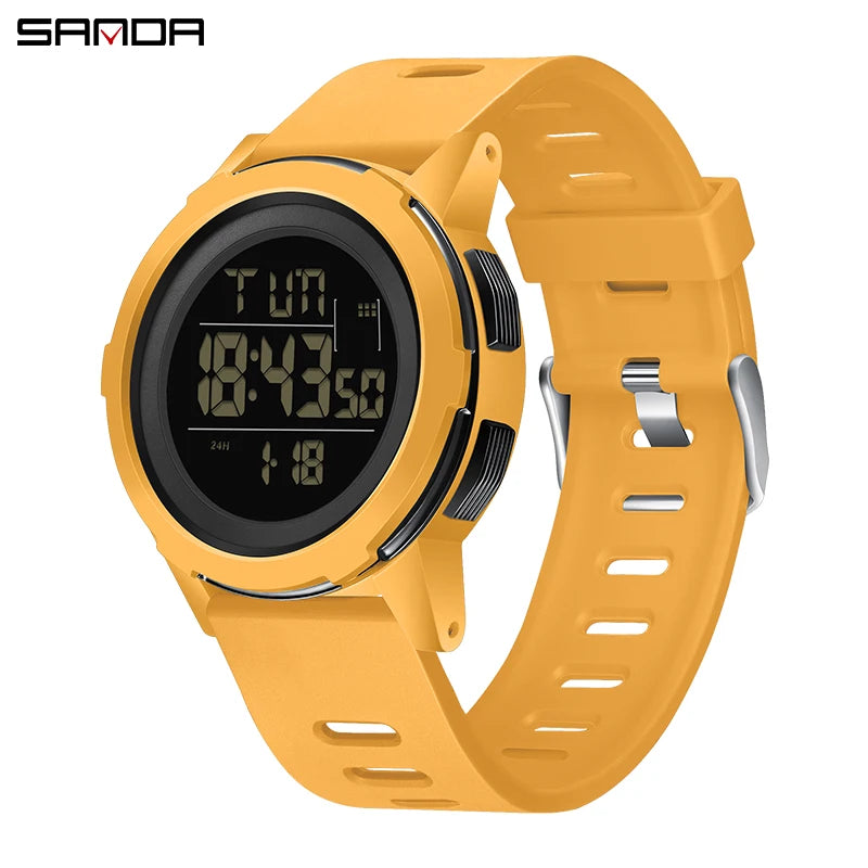 SANDA New Men Sport Wristwatch Luxury Luminous LED Analog Digital Display Stopwatch Waterproof Male - Visuel 11 | SAMAG