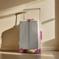 BunnyFly Wide Handlebar Travel Trolley Suitcase with Colorful Silent Wheels TSA Lock Rolling Luggage Large Capacity PC Material