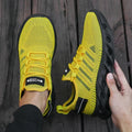 Men's Thick Soled Sports Shoes for Spring and Summer Women's Breathable and Shock-absorbing Fashionable Running Shoes Bare Foot