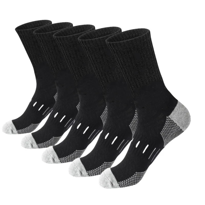 6 Pairs Men High Tube Round Neck Work Socks Moisture | SAMAG