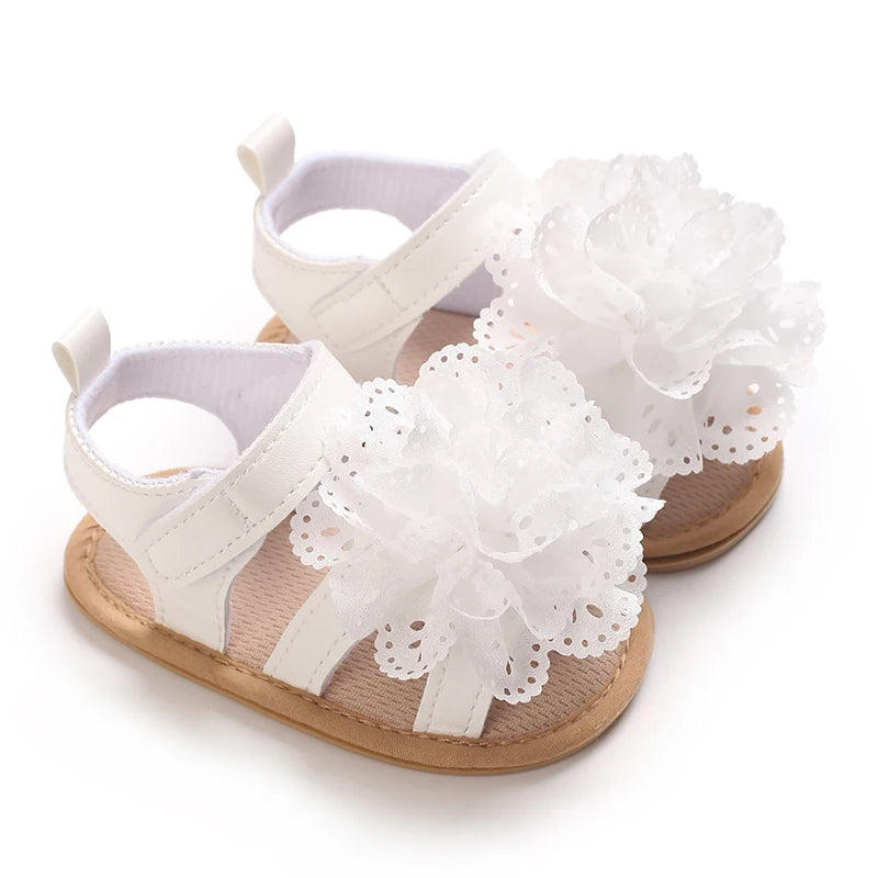 VALEN SINA 0-18 Months Newborn Girl White Baptism Shoes Bow Non-slip Rubber Soft-Sole Flat PU First Walker Mary Janes