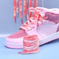 1 Pair Cotton Shoelaces Trend Tie Dye Shoe Laces Personality Men and Women Casual Shoes Universal Flat Shoelaces 120/140/160cm