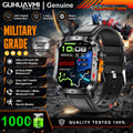 New Bumblebee Military Smart Watch 1000mAh Bluetooth Call LED Flashlight BP Monitor 100+Sports 5ATM Waterproof For iOS Android
