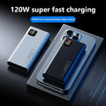 Lenovo 500000mAh Portable Power Bank 120W Large Capacity Super Fast Charging Digital Display External Battery Powerbank New