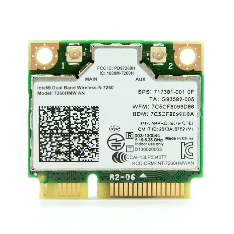 1Pcs AC 7260HMW Mini PCI - E Wireless Card, Dual Band 2.4G+5G WiFi Bluetooth 4.0 802.11a/b/g/n Network - Visuel 5 | SAMAG