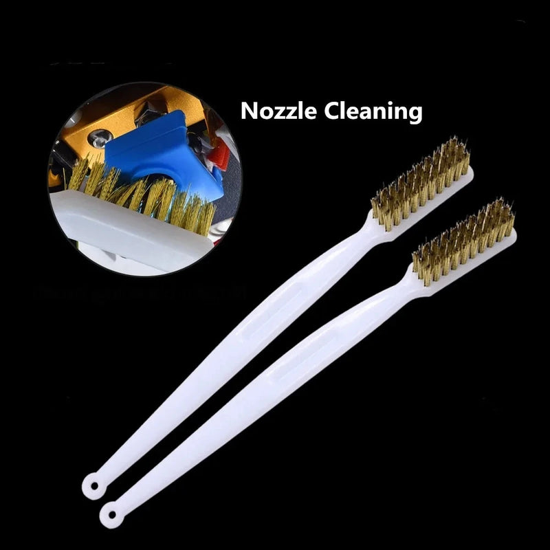 3D Printer Tool Nozzle Brush Copper Wire Toothbrush Cleaning Nozzle Heating Block Hotend Hotbed Cleaner Derusting Accessories