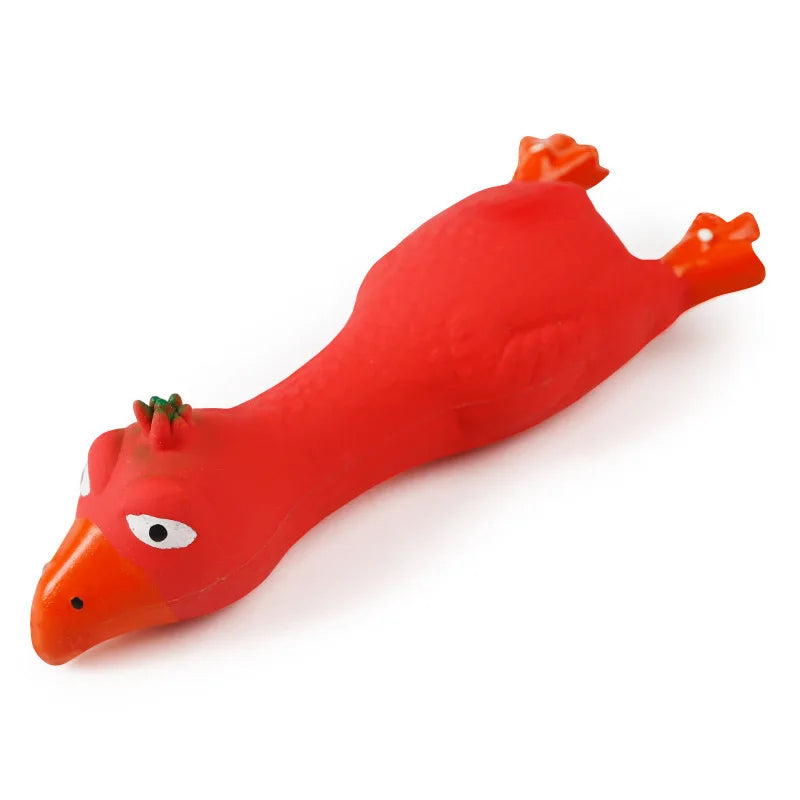 Bite Resistant Squeaky Dog Rubber Toy Latex Animal Shapes Chew Toy for Puppy Sound Making Pet Supplies