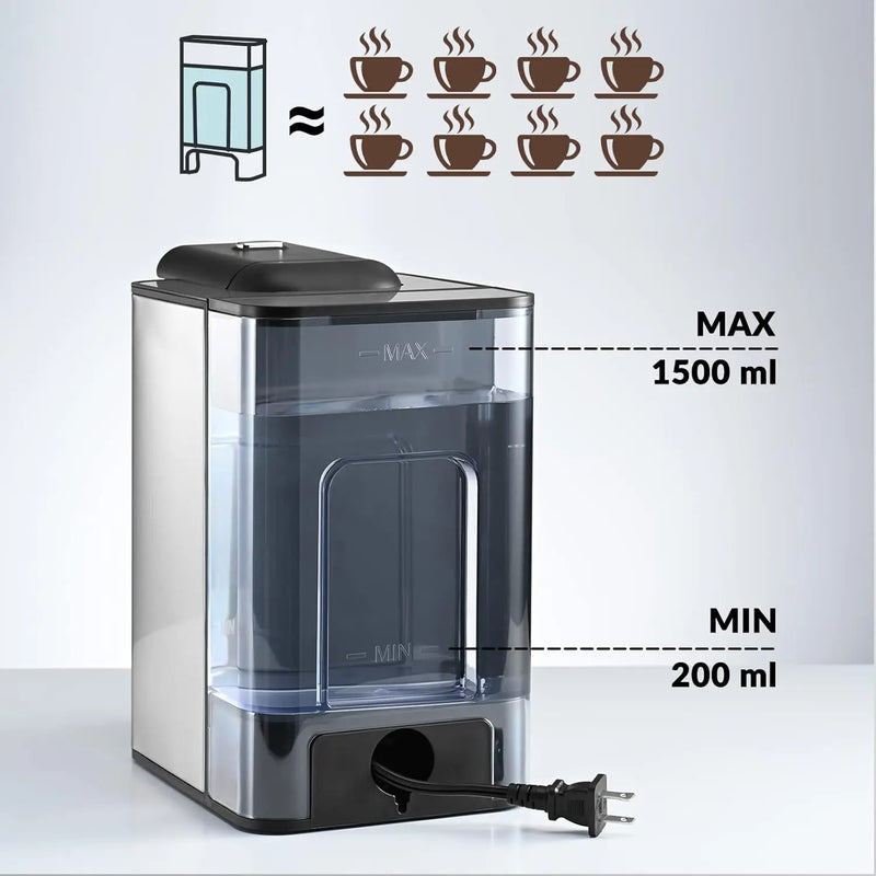3-in-1 Single Serve Coffee Machine with 6, 8, 10 Oz Cup Options, Compatible with K-Cup Pods, Instant Coffee Brewer and Tea Maker