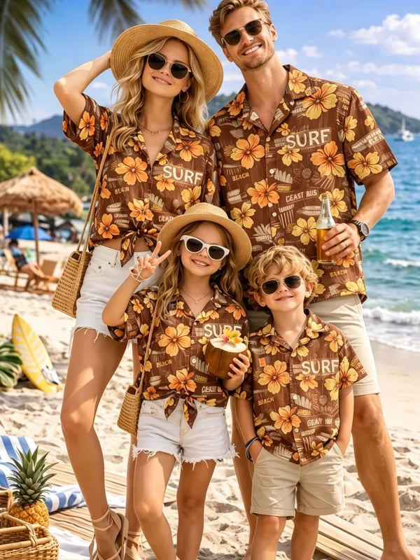 New Mother Kids Family Wear Beach Hawaiian Shirt Tropical - View 10 | SAMAG