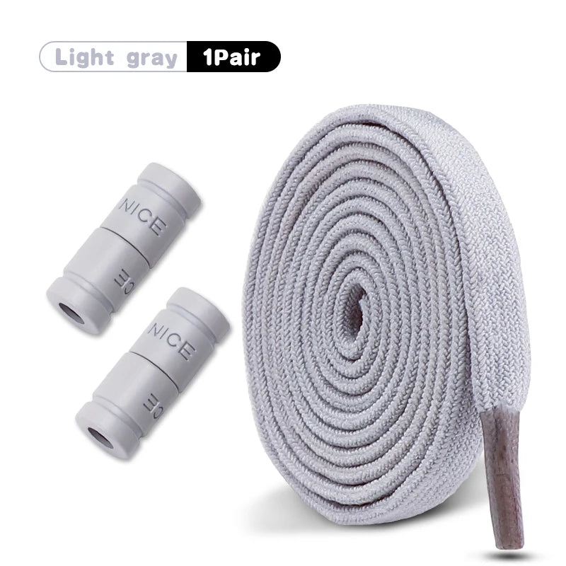 New 1 Pair Elastic Laces Without Ties Capsule Buckle Shoelace Sneakers Flat Shoe No Tie Shoelaces Kids Adult Shoes Accessories
