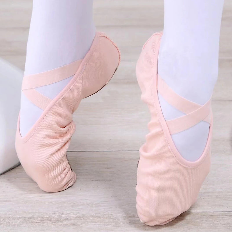 Ballet Shoe,Girls Elastic Ballet Slippers Stretch Canvas Dance Shoes for Kids Adult