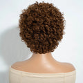 Lekker Black Short Pixie Cut Curly Bob 100% Human Hair Wigs For Women Brazilian Remy Hair Full Machine Made Glueless Daily Wigs