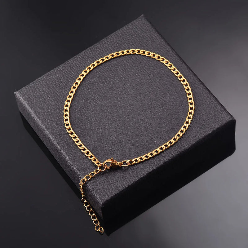 Stainless Steel Multilayers Chain Bracelet Women Simple Fashion Layered Girl Wrist Bracelet  Jewelry Accessories Length 18cm+5cm