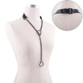 Heart Slip Chain Necklace Black leather Choker Collar For Women Goth Accessories  Punk Gothic Jewelry