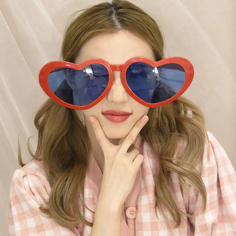 Funny Heart Glasses Photo Props Giant Big Oversized Eyeglasses Party Decorations Photobooth Props Shade Party Diy Supplies