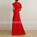 Customized Modern Evening Dress Red One Shoulder Mermaid | SAMAG