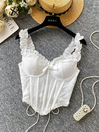 SINGREINY Floral Embroidery Lingerie Women Strap | SAMAG