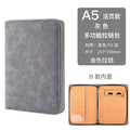 New A5 Binder with Phone stand,PU Leather Portfolio Budget Binder Cover,6 Rings Refillable Notebook Planner Cover with Zipper
