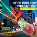 ZipString Luminous Rope Launcher Wristband Flying String Shooter Automatic Recoil Toy Night Glow Interactive Gift for Kids Pets