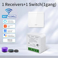 Tuya WiFi Smart Switch 433Mhz Relay Receiver Wireless 1/2/3 Gang 86 Wall Panel Switch APP Control Works with Alexa Google Home