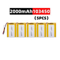 103450 3.7V 2000mAh Polymer Lithium Rechargeable Battery jst PH 2.0mm 2pin plug for Camera GPS navigator MP5 Bluetooth Headset
