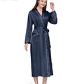 Birdtree 19 Momme 100%Pure Silk Long Robe for Women Silky Sleepwear Ladies Elegant Nightgown Natural Pajamas P36089QM
