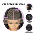 Dreadlocs Wigs Short Box Braided Wigs Synthetic 9x6 Lace Closure Wig Ombre Butterfly Twisted Locs 12inch for Afro Men/ Women